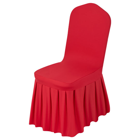 VEVOR CHAIR COVERS 30 PCS RED STRETCH WASHABLE FLAT