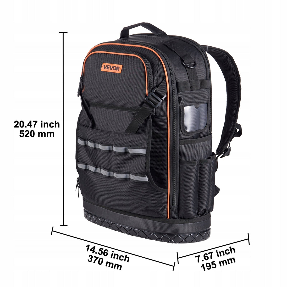 VEVOR TOOL BACKPACK 65 POCKETS 21-PIECE TOOL KIT HEAVY DUTY