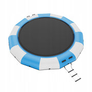 VEVOR INFLATABLE WATER TRAMPOLINE 15FT WATERPROOF DURABLE WITH PUMP AND LADDER