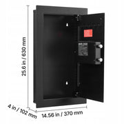 VEVOR WALL SAFE WITH PASSWORD AND KEY STRONG STEEL HOUSING 3 SHELVES LED
