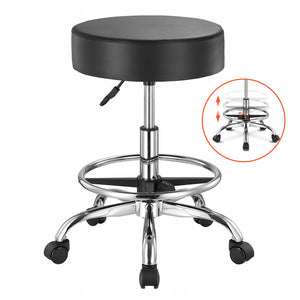 VEVOR SWIVEL SADDLE STOOL ADJUSTABLE 204KG HEAVY DUTY BLACK