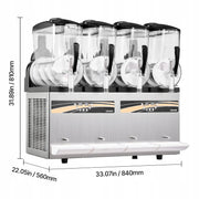 PROFESSIONAL VEVOR 4 X 12L 1650W CRUSHED ICE MACHINE WITH REGULATION