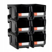 VEVOR PROFESSIONAL STACKABLE BOXES 377X215X180 MM 6 PIECES
