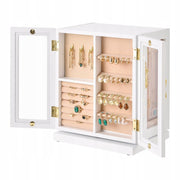 VEVOR JEWELRY BOX ROTATING 360 5 DRAWERS WHITE PREMIUM