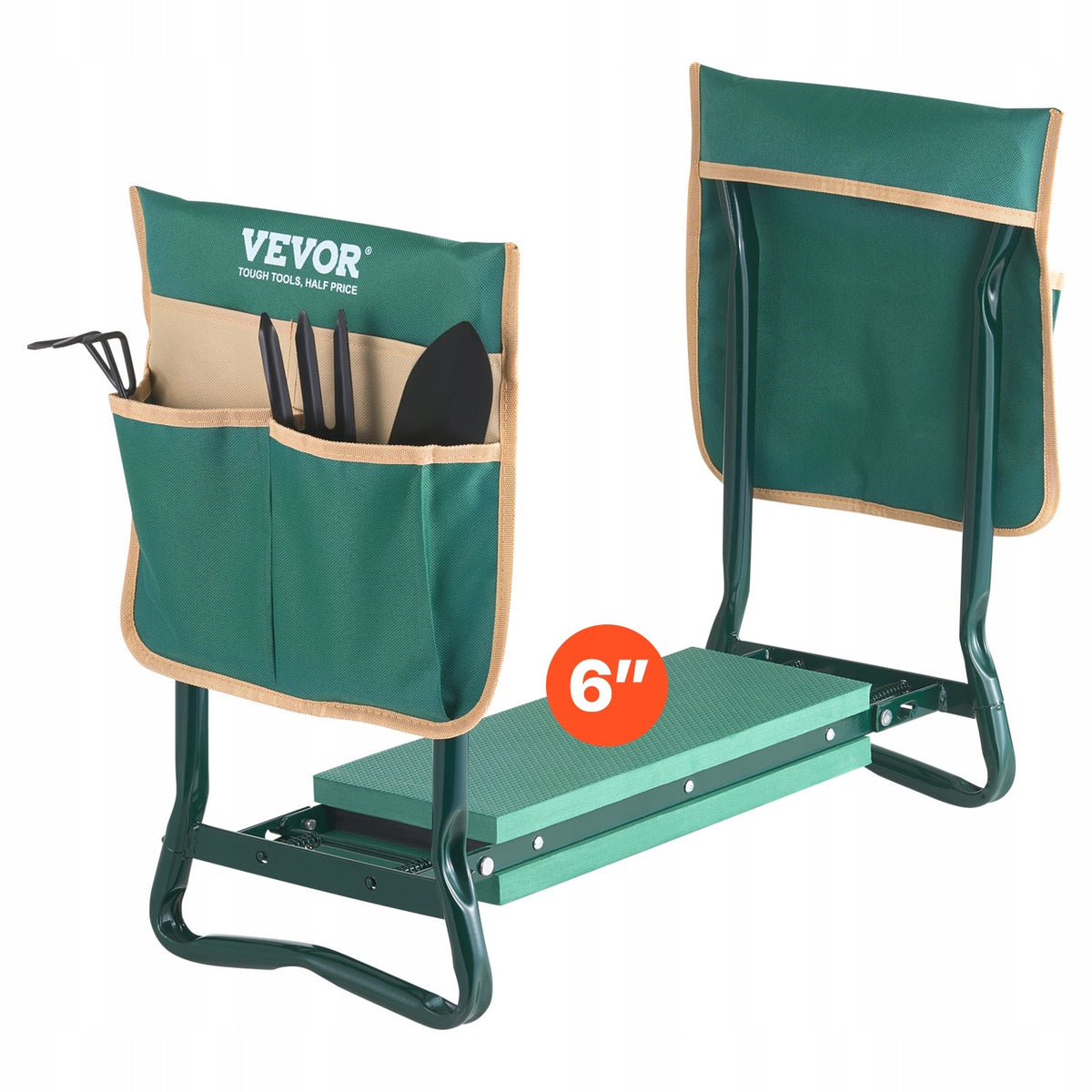 KNEELER BENCH VEVOR FOLDABLE CUSHION 152MM 330LBS 590X290X490MM PREMIUM