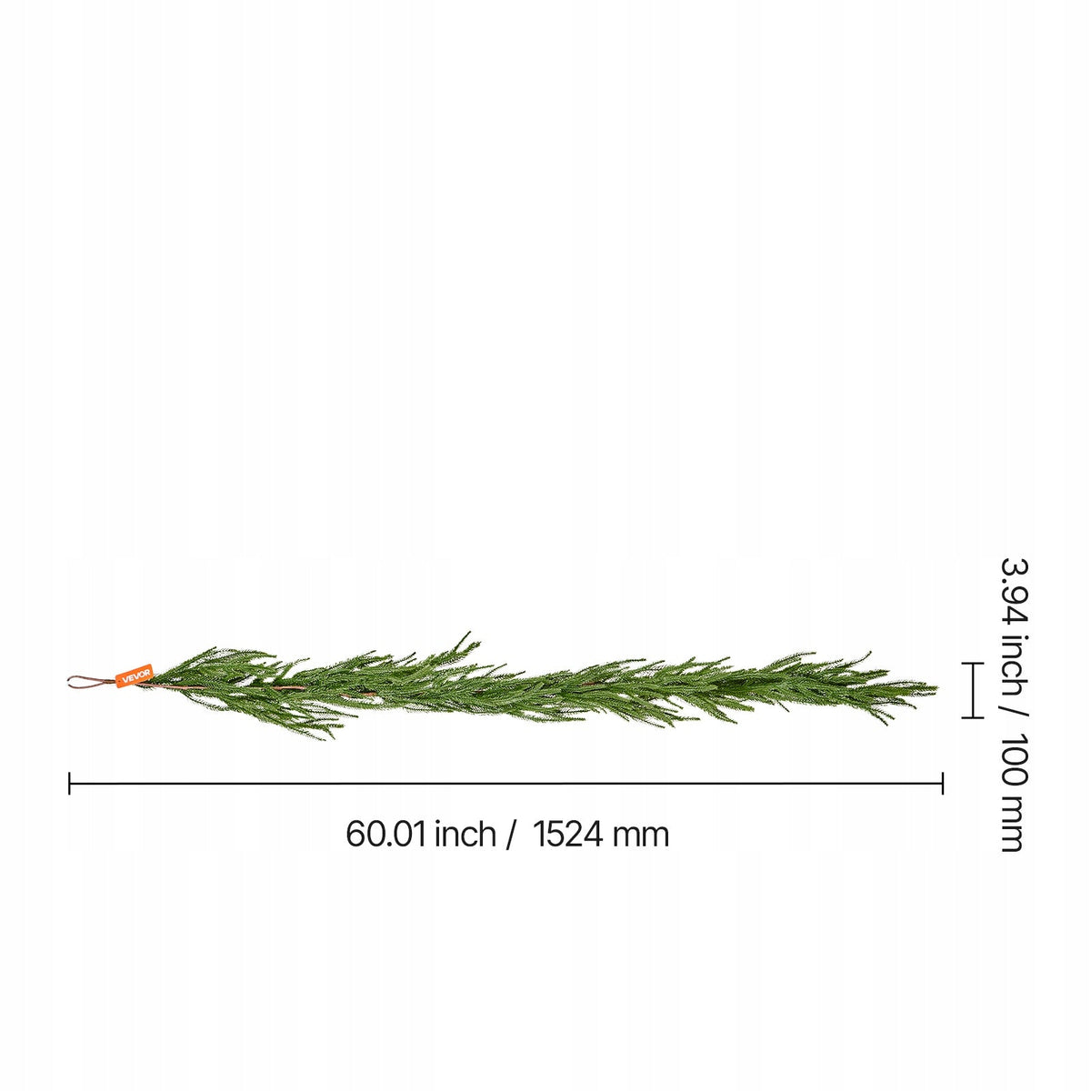 VEVOR PREMIUM 1524MM CHRISTMAS GARLAND REALISTIC NORFOLK PINE