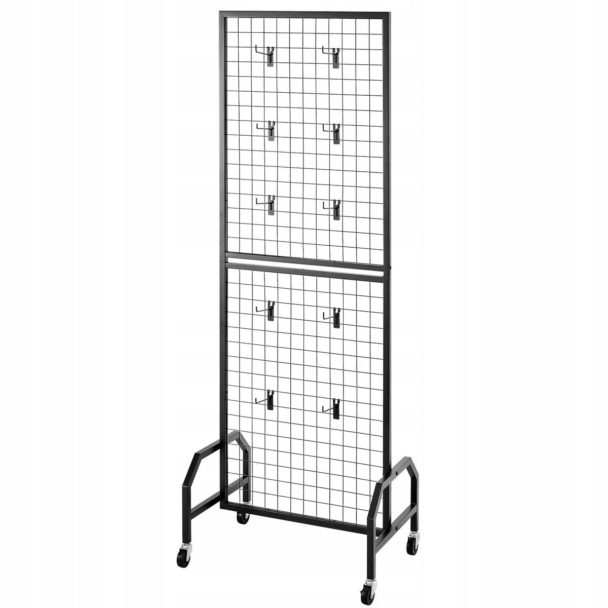 VEVOR LATTICE WALL PANEL 60X164 CM BLACK DISPLAY STAND WITH 10