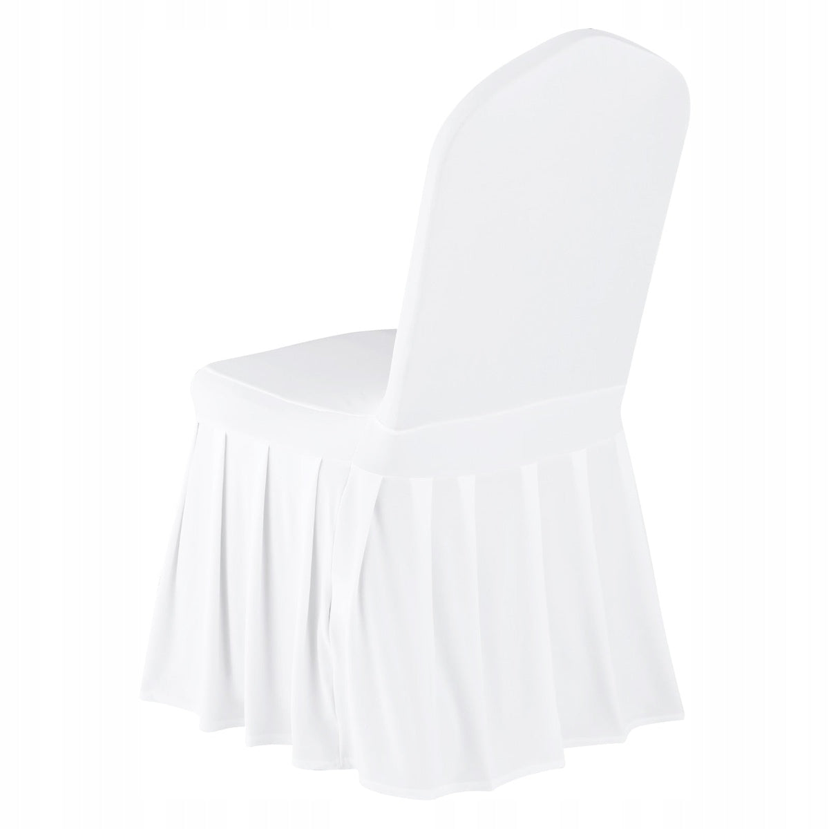 VEVOR CHAIR COVERS 30 PCS WHITE ELASTIC WASHABLE FLAT FRONT