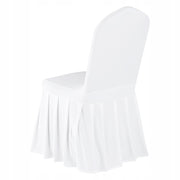 VEVOR CHAIR COVERS 30 PCS WHITE ELASTIC WASHABLE FLAT FRONT