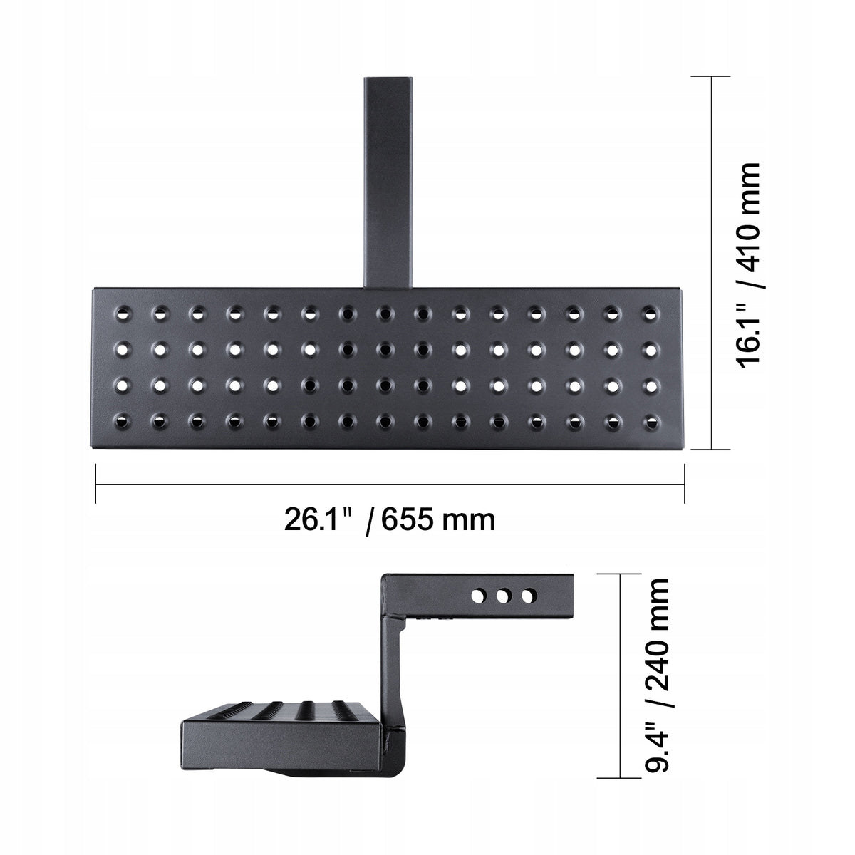 VEVOR TOW HITCH STEP 50.8MM HEAVY DUTY STEEL 158KG UNIVERSAL FOR