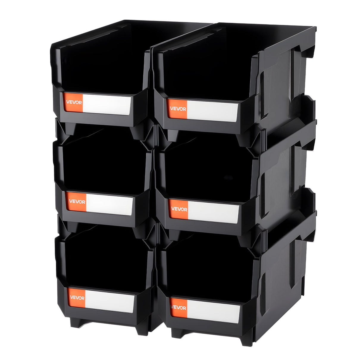 VEVOR PROFESSIONAL STACKABLE BOXES 377X215X180 MM 6 PIECES