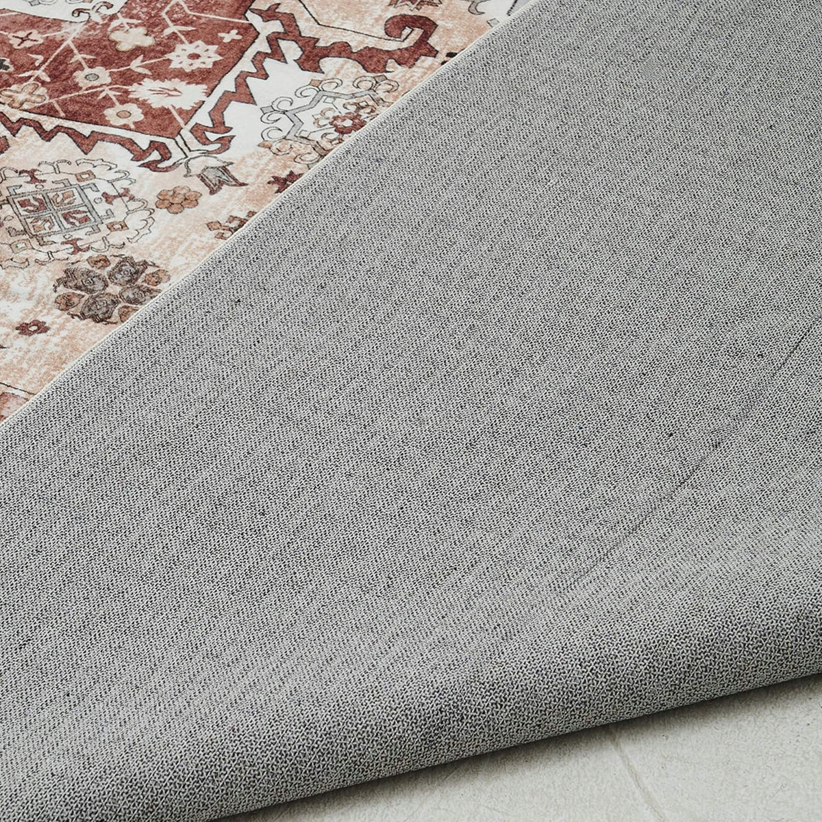 RUG VEVOR 2439X3048 MM BROWN-RED SHORT PILE WASHABLE