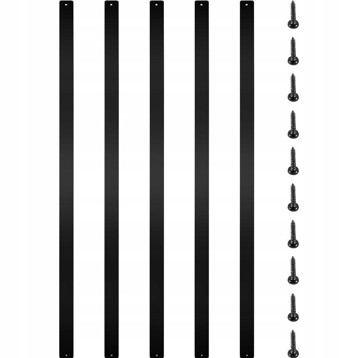 VEVOR TERRACE BALUSTERS 76 PCS METAL SPINDLES ALUMINUM BLACK STRONG