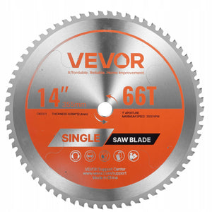 VEVOR PROFESSIONAL CUTTING DISC 355 MM 66 TEETH ALLOY STEEL FOR METAL