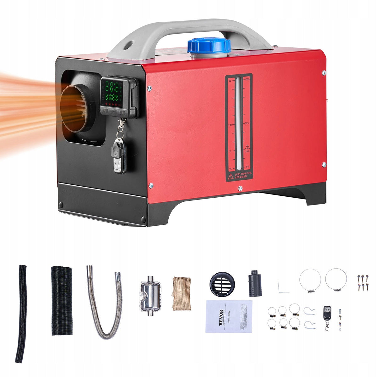VEVOR DIESEL AIR HEATER 12-24V 5-8KW FAST HEATING