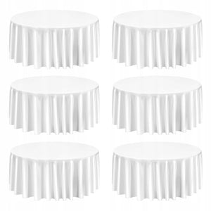 VEVOR 6 PCS ROUND TABLECLOTHS 3352 MM POLYESTER STRONG WRINKLE-FREE