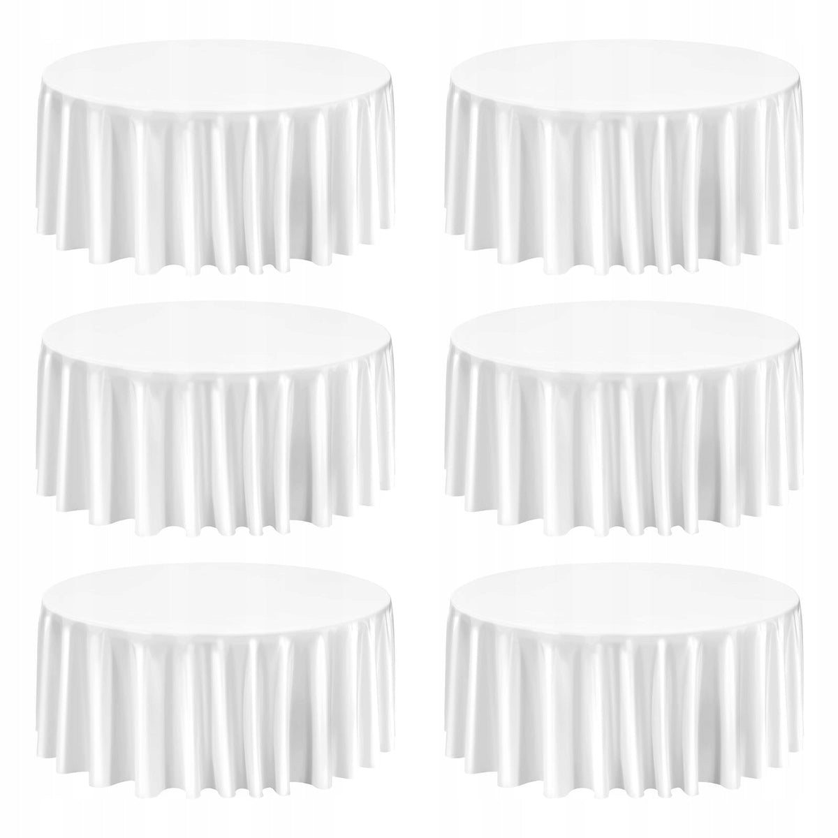 VEVOR 6 PCS ROUND TABLECLOTHS 3352 MM POLYESTER STRONG WRINKLE-FREE