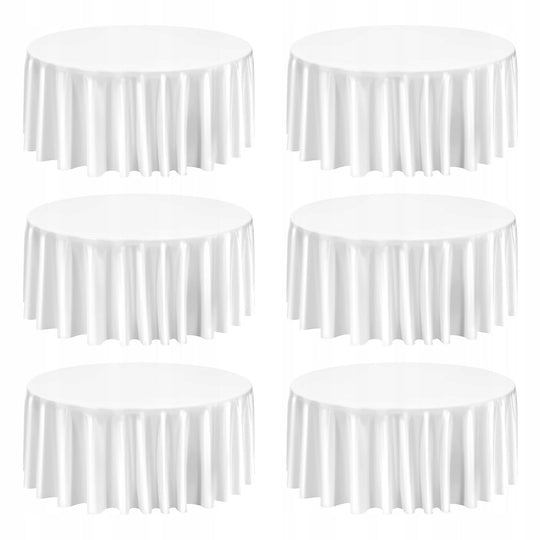VEVOR 6 PCS ROUND TABLECLOTHS 3352 MM POLYESTER STRONG WRINKLE-FREE