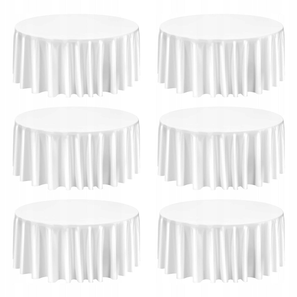 VEVOR 6 PCS ROUND TABLECLOTHS 3352 MM POLYESTER STRONG WRINKLE-FREE