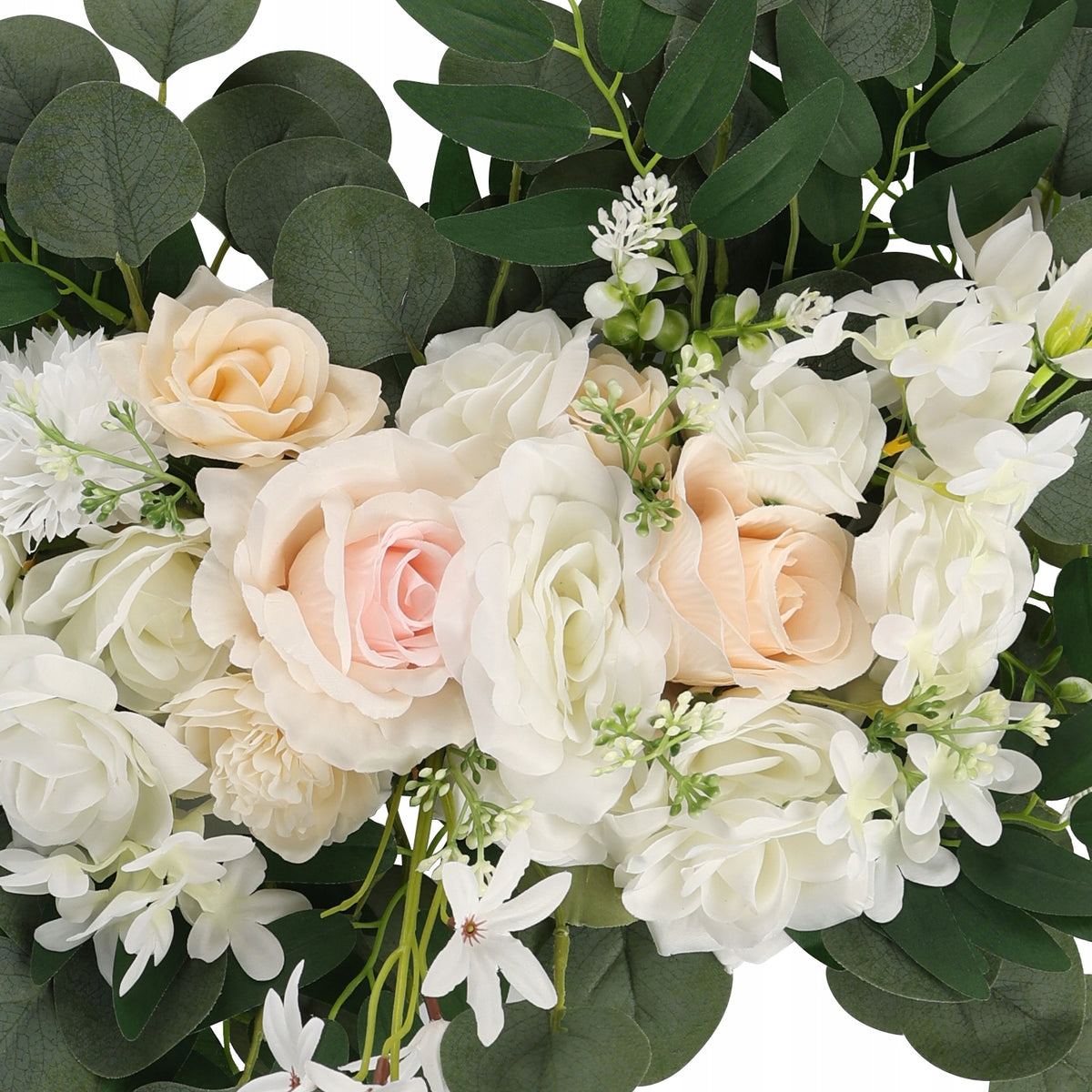 VEVOR Wedding Arch Flowers Kit White Silk Flower Drapes 4 PCS