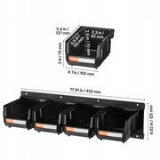 VEVOR HEAVY DUTY STACKABLE WALL BINS 12 PCS 137X105X75 MM