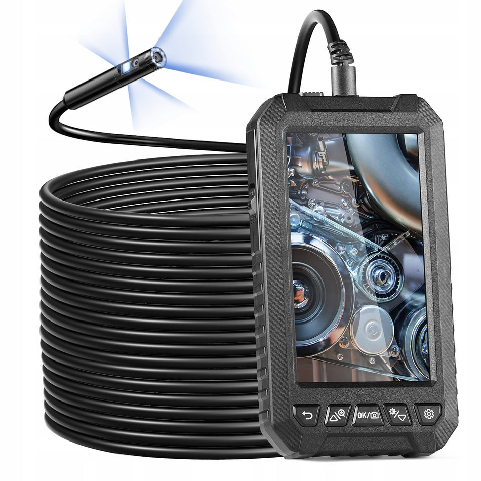 VEVOR 15M PROFESSIONAL ENDOSCOPE CAMERA TRIPLE LENS 5 IPS LED IP67