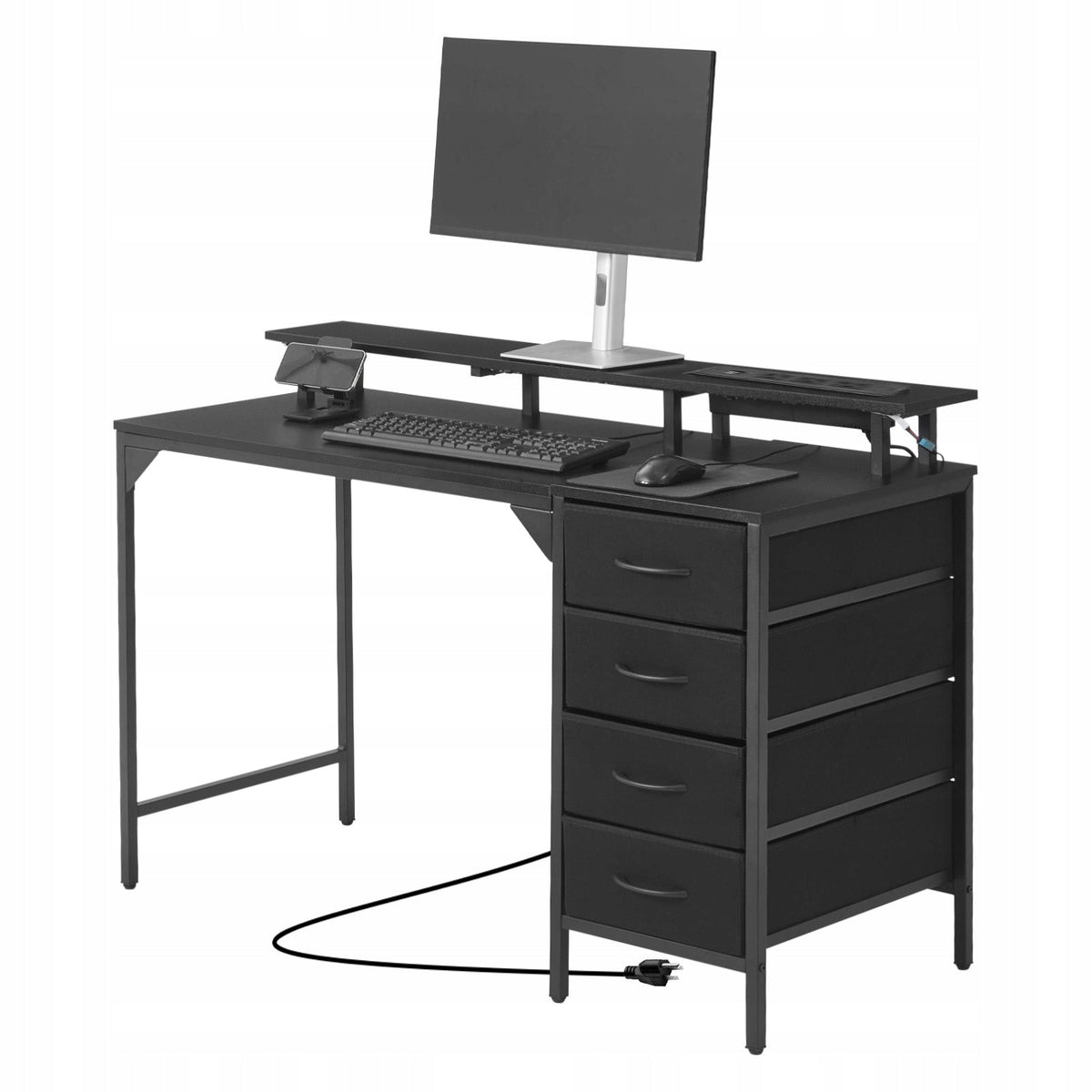 VEVOR COMPUTER DESK WITH SMART LED LIGHTS 120 CM STRONG