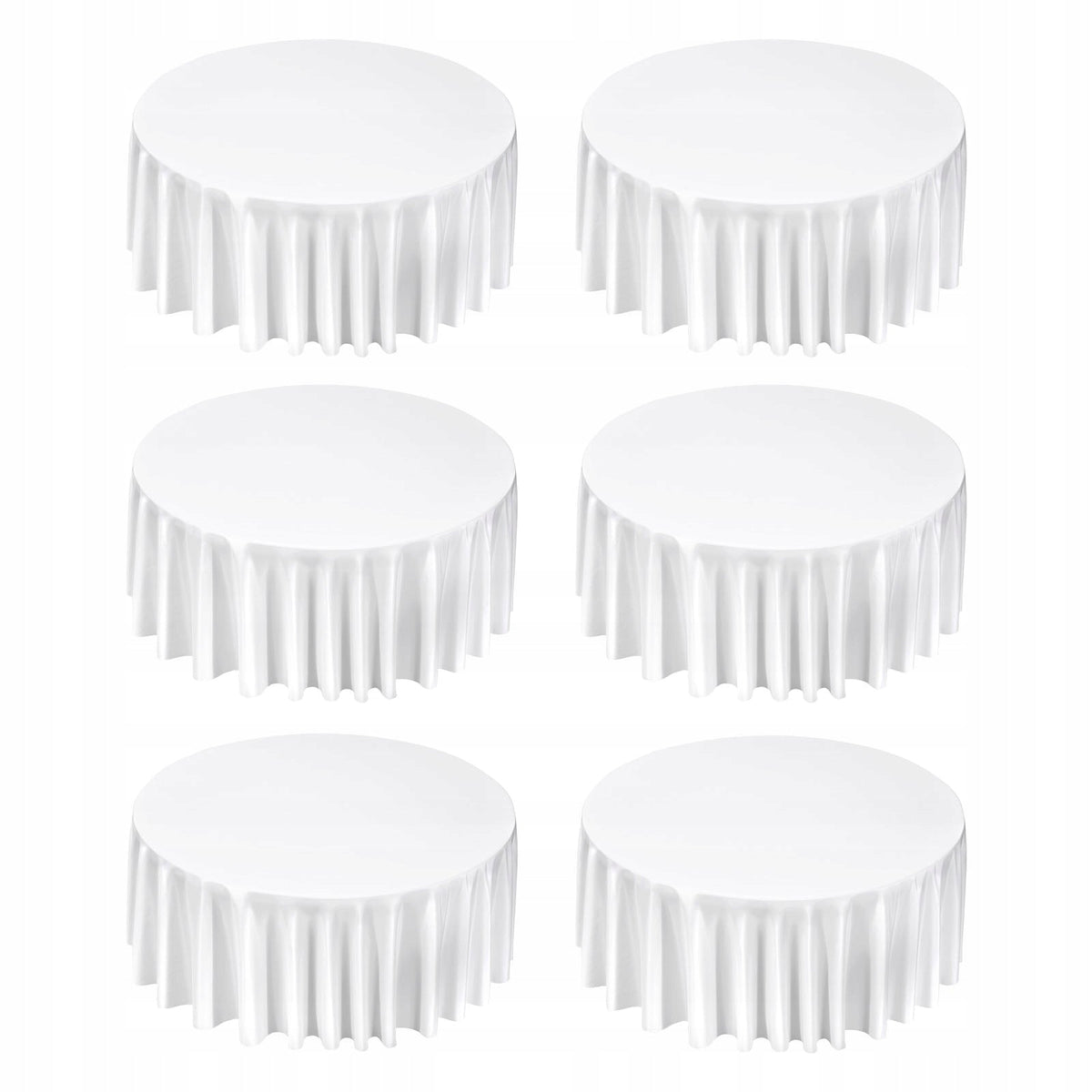 VEVOR 6 PCS ROUND TABLECLOTHS 3352 MM POLYESTER STRONG WRINKLE-FREE