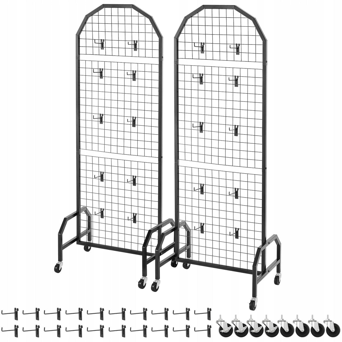 PREMIUM VEVOR GRID WALL PANELS 60X164 CM 2 PCS STRONG DISPLAY RACK