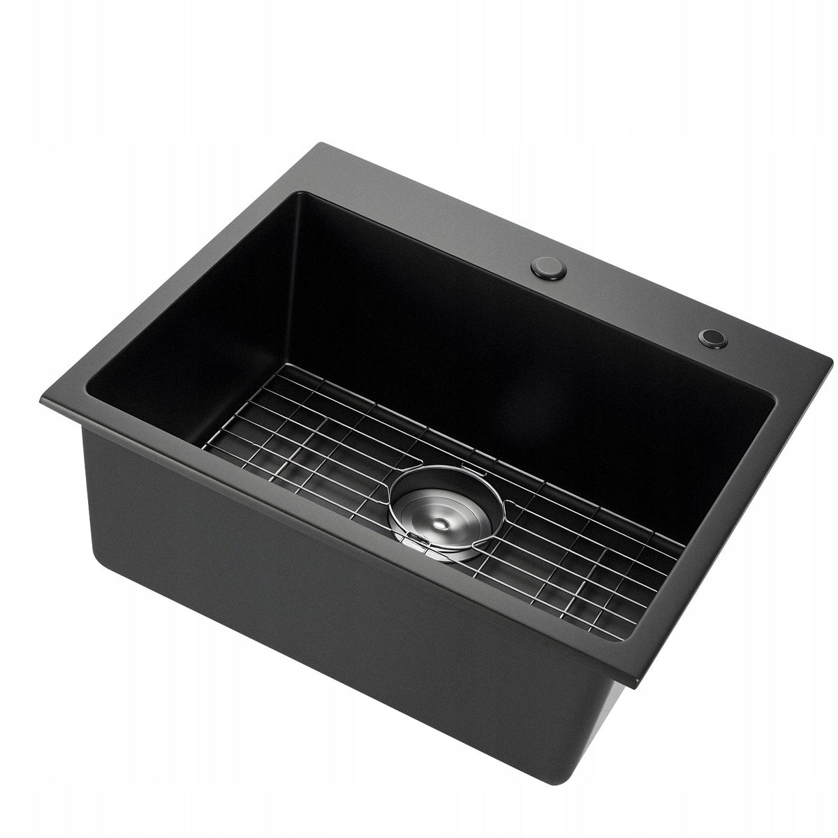 VEVOR GRANITE KITCHEN SINK 635X559X254 MM BLACK COUNTERTOP MOUNT STURDY