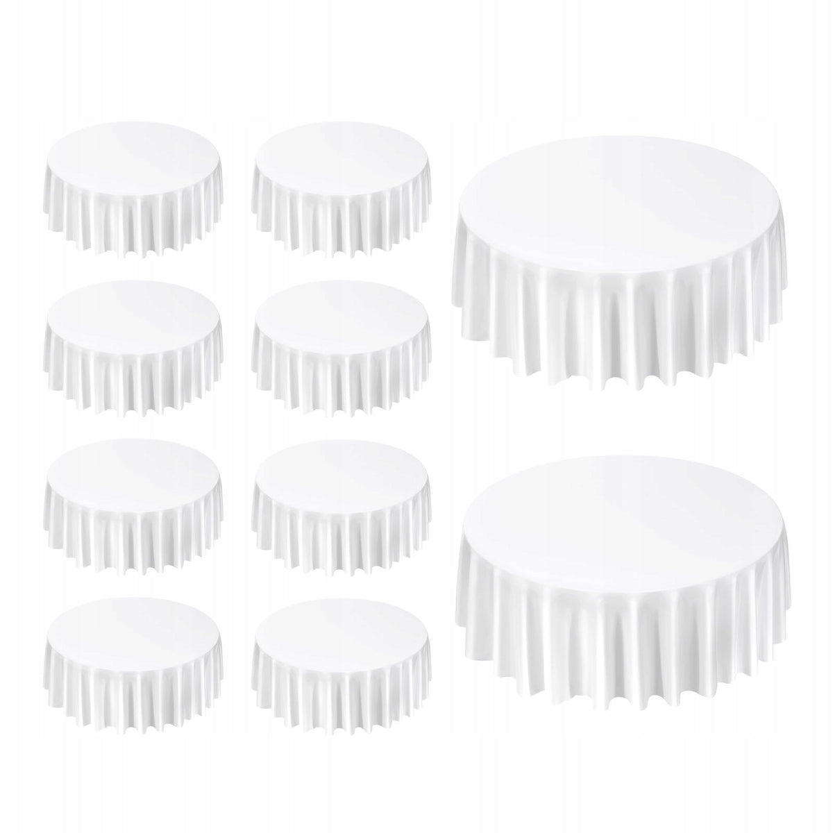 VEVOR 10 PCS ROUND TABLECLOTHS 3048 MM POLYESTER WRINKLE-FREE DURABLE
