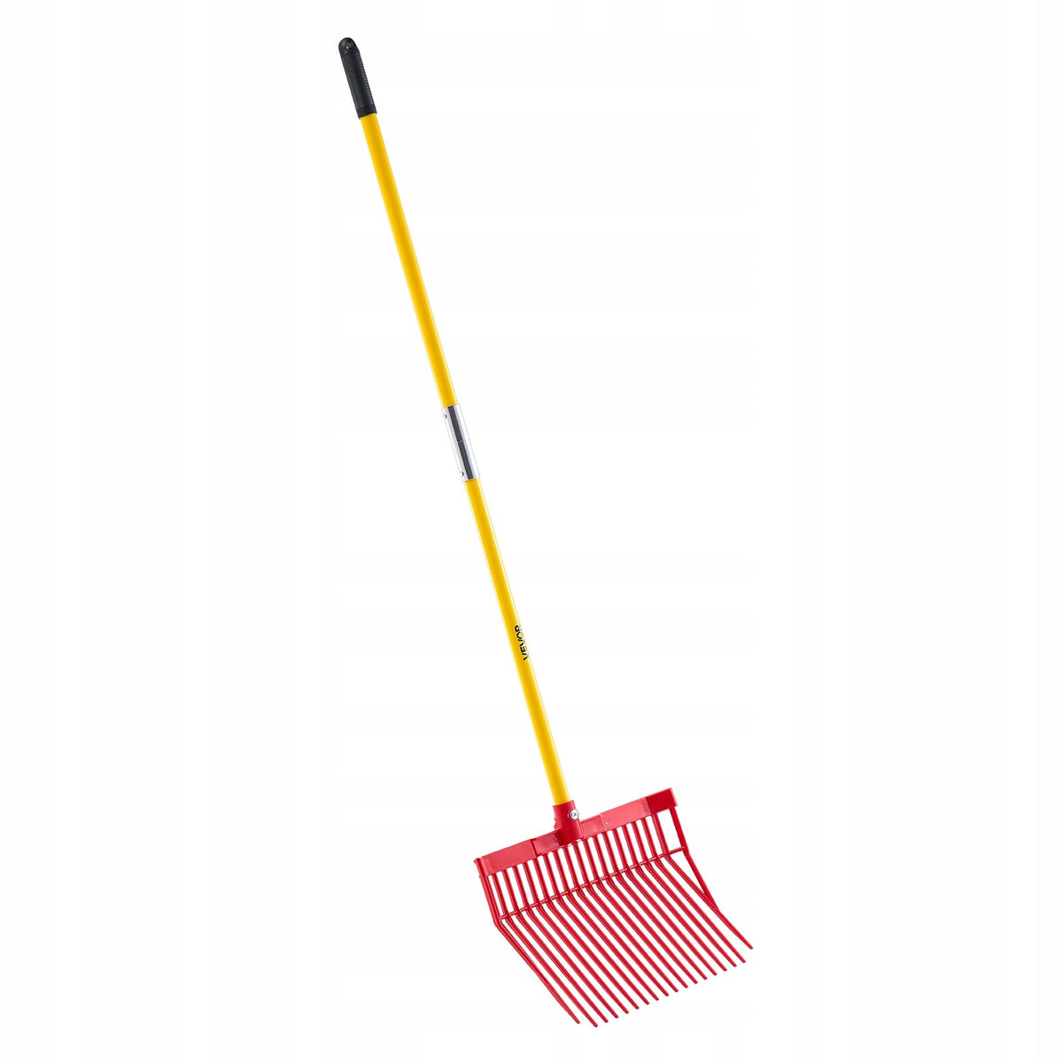 VEVOR SWEDISH DIGGING FORK 18 TEETH LONG HANDLE FIBERGLASS SOLID