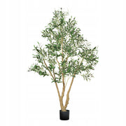 VEVOR ARTIFICIAL OLIVE TREE 180CM WITH BLACK POT REALISTIC LEAVES
