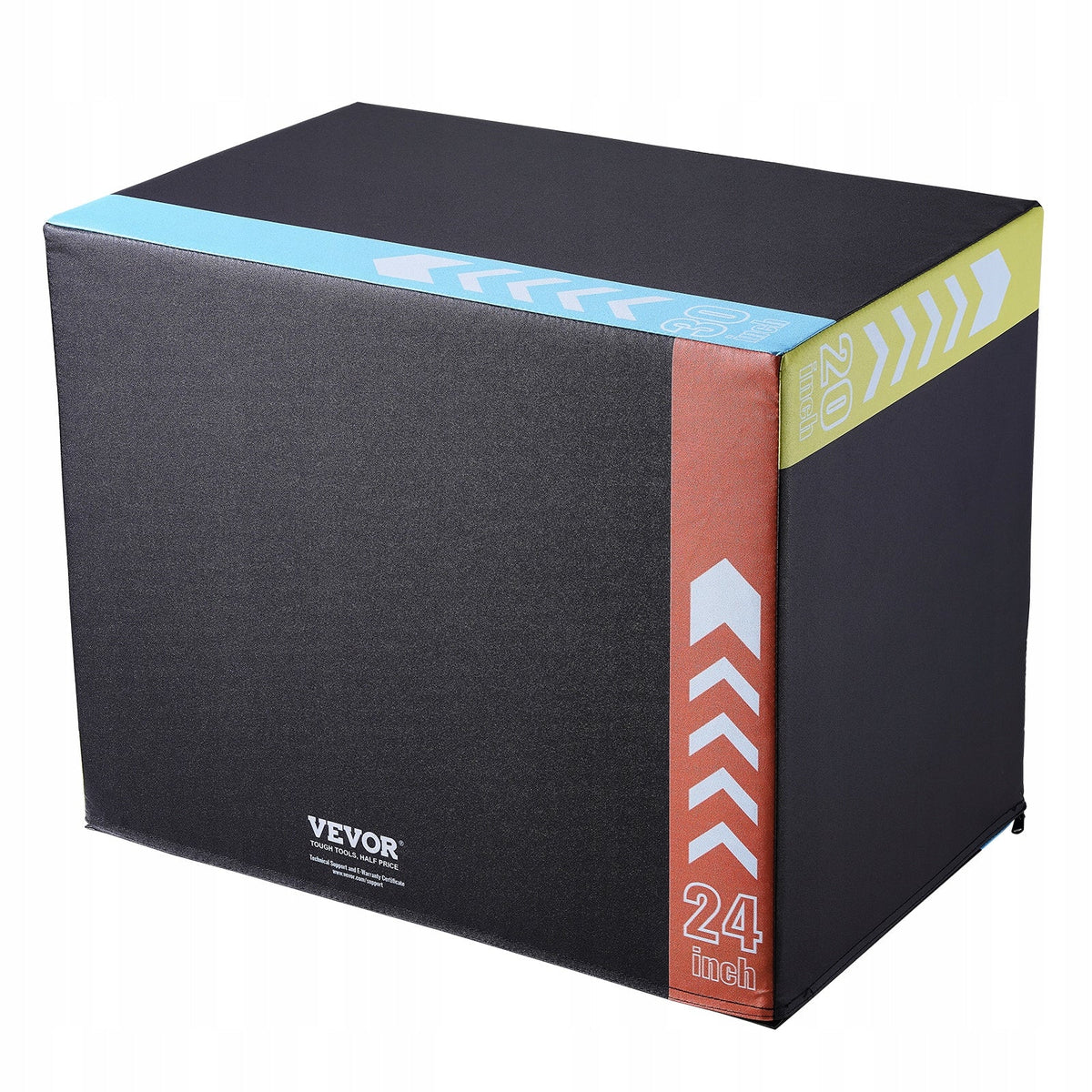 PROFESSIONAL VEVOR 3-IN-1 PLYOMETRIC JUMP BOX 30 24 20 INCHES