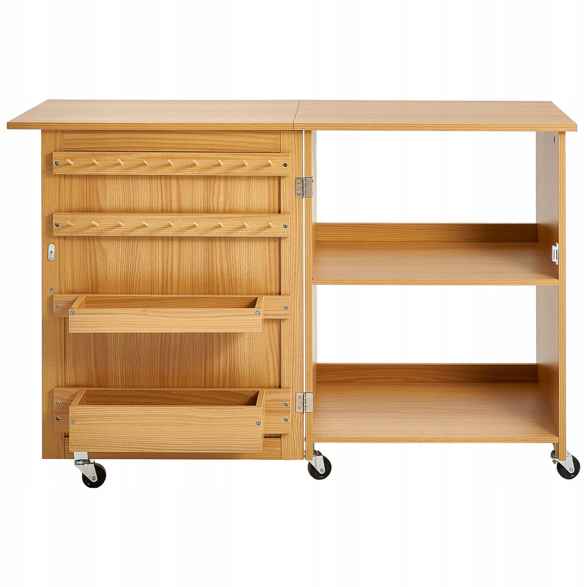 VEVOR FOLDING SEWING TABLE STURDY SEWING MACHINE DESK WITH WHEELS