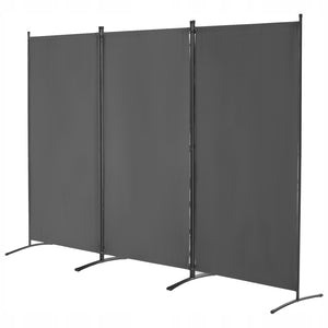 VEVOR 3-PANEL FOLDING ROOM DIVIDER 260X184X52 CM STRONG GREY