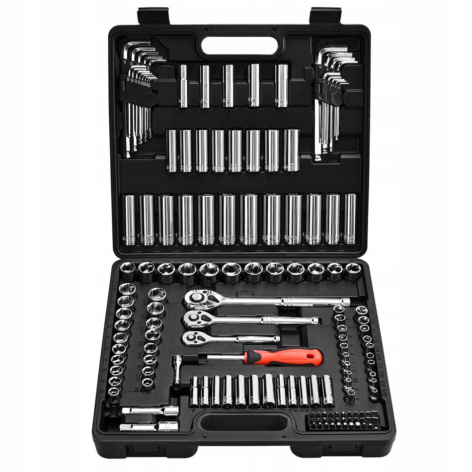 VEVOR 149-PIECE SOCKET WRENCH SET 3/8" 6-POINT 12-POINT 7MM PREMIUM CASE