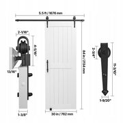 VEVOR 762X2134MM PROFESSIONAL BARN SLIDING DOOR SYSTEM WITH PANEL