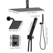 VEVOR PROFESSIONAL SHOWER KIT 12-INCH RAINFALL 6-INCH HEAD