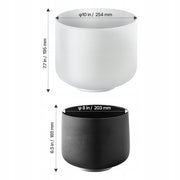 VEVOR SET OF 2 STRONG CRYSTAL SINGING BOWLS 203 AND 254 MM