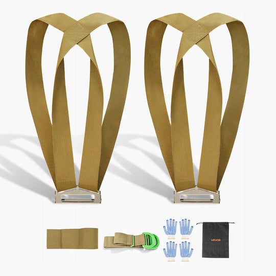 PROFESSIONAL VEVOR CARRYING STRAPS TWO-PERSON LIFTING AND MOVING SYSTEM