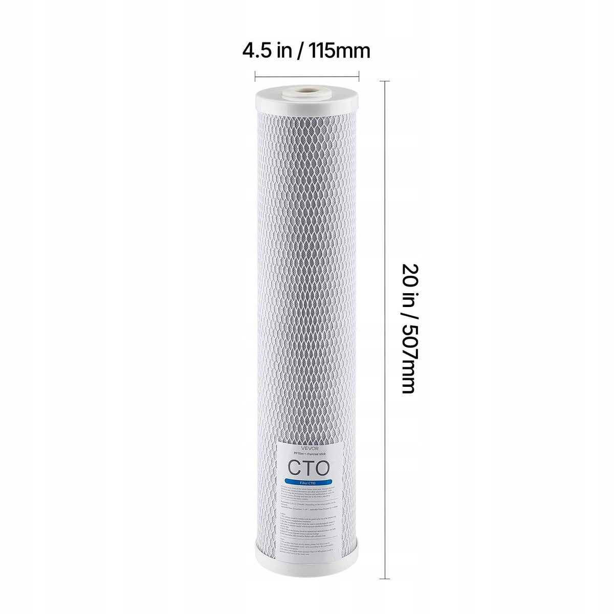 VEVOR 2-PACK REPLACEMENT WHOLE HOUSE WATER FILTER CARTRIDGES CTO CARBON BLOCK