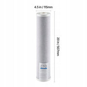 VEVOR 2-PACK REPLACEMENT WHOLE HOUSE WATER FILTER CARTRIDGES CTO CARBON BLOCK