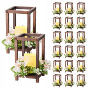 VEVOR 20-PIECE WOODEN WEDDING LANTERN SET WITH CANDLE HOLDERS