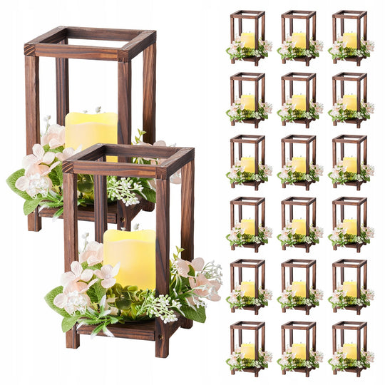 VEVOR 20-PIECE WOODEN WEDDING LANTERN SET WITH CANDLE HOLDERS