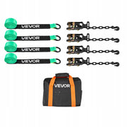 VEVOR WHEEL TIE-DOWN STRAP KIT 50 8X3048MM STRONG HOOKS 1512KG LOAD CAPACITY