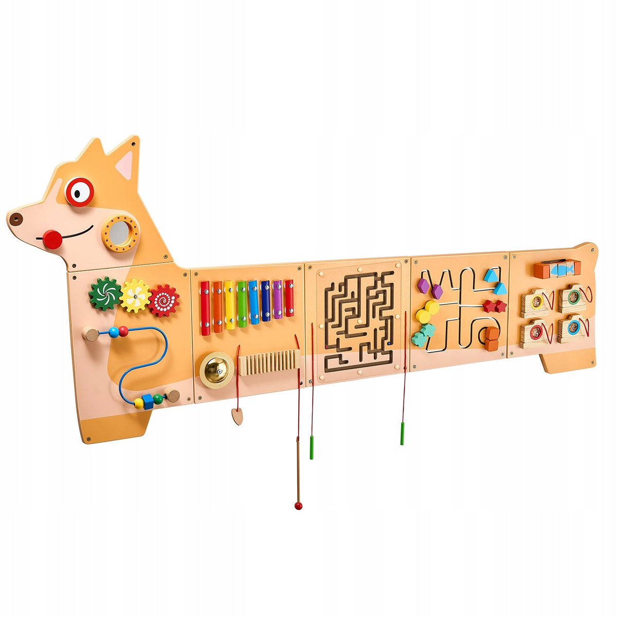 VEVOR KIDS' ACTIVITY WALL FOR AGES 3-12, 12 PREMIUM MONTESSORI GAMES