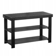 PROFESSIONAL VEVOR BAMBOO SHOE BENCH 2 TIERS 703X288X451 MM BLACK