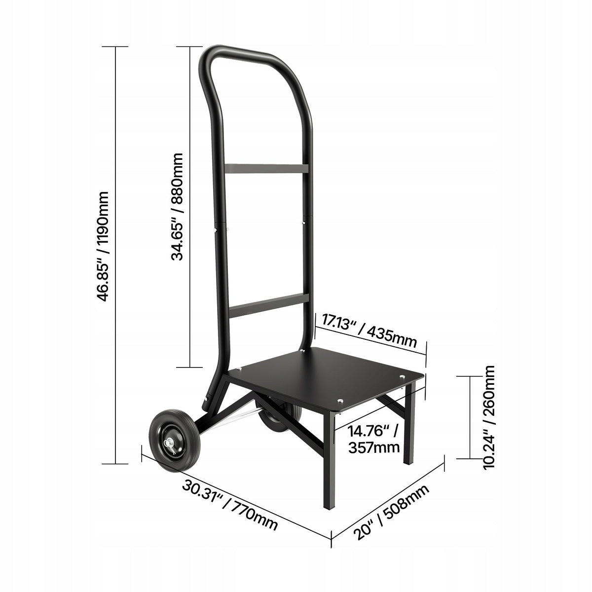 VEVOR FOLDING CHAIR RACK HEAVY DUTY CHAIR CART 68 KG LOAD CAPACITY