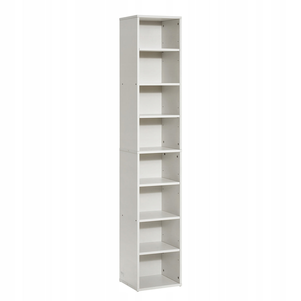 PROFESSIONAL VEVOR 8-TIER LIBRARY SHELF ADJUSTABLE SHELVES WHITE